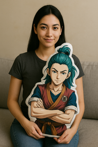 Personalized cushion in the shape of a Dragon Ball character