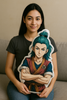 Personalized cushion in the shape of a Dragon Ball character